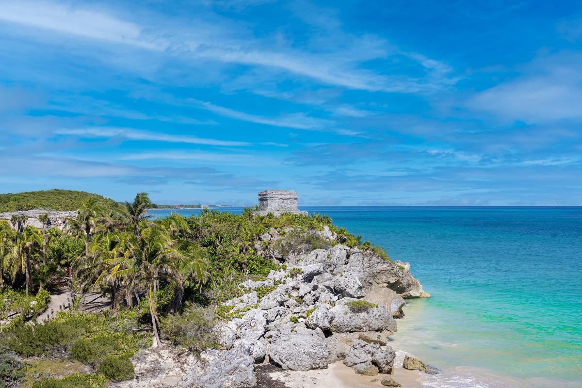 Tulum ruins and Caribbean coast